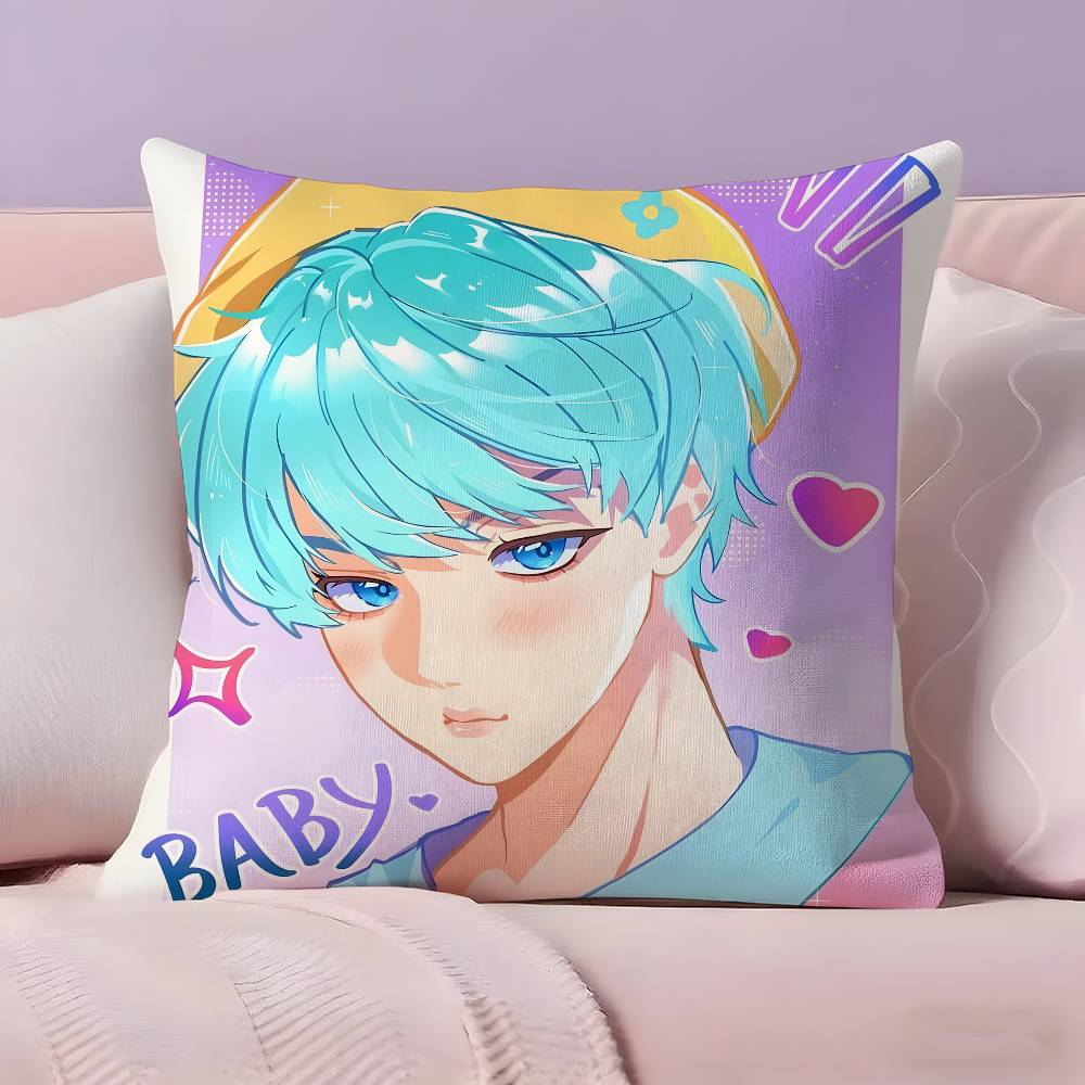 Hot KPop S-Saja Boys Pillow Case Pillowcase Ultra Soft Skin Friendly Fabric Cloud Like Comfort & Concealed Zipper