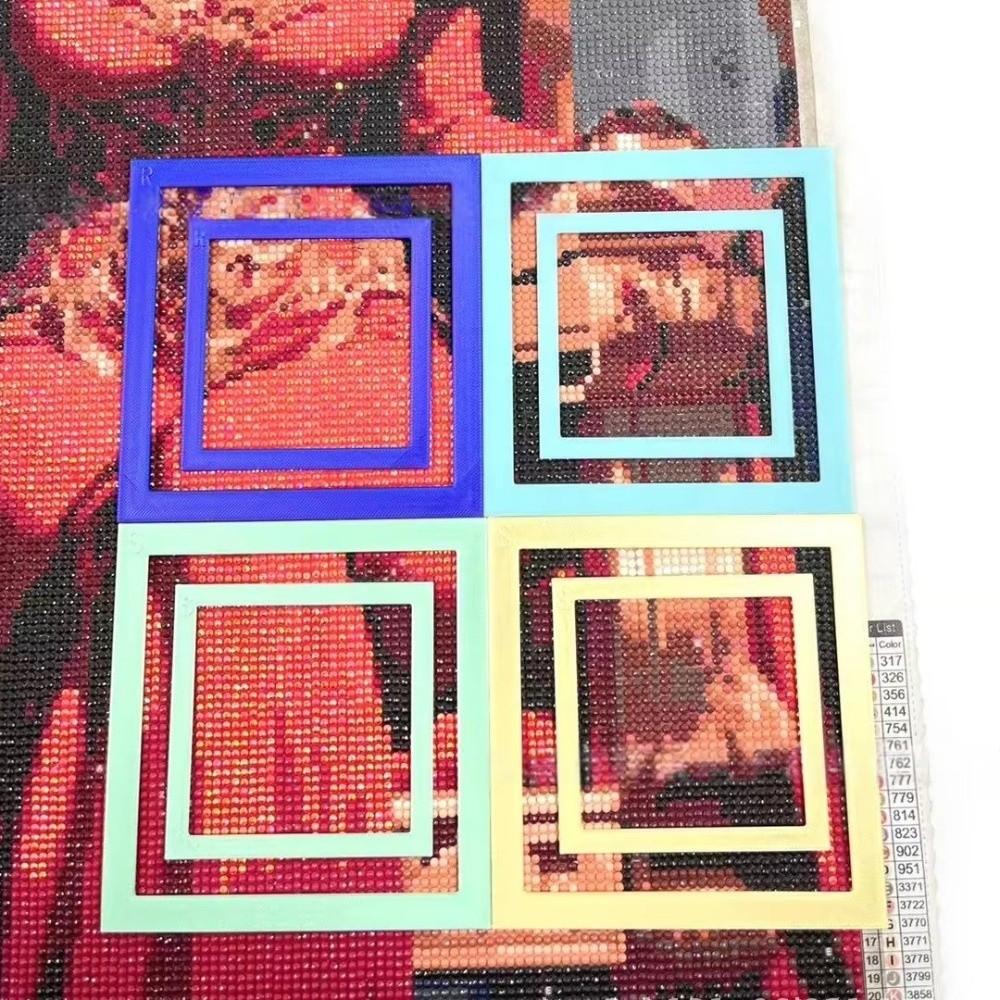 2Pcs DIY Grid Alignment Frames Multi-Specification Diamond Painting Guide Tool