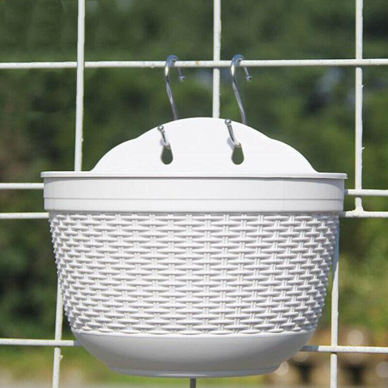 

Настенный забор подвесной кашпо цветочный горшок для растений ротанговая корзина сад домашний внутренний балкон корзины держатель горшки сад графства L