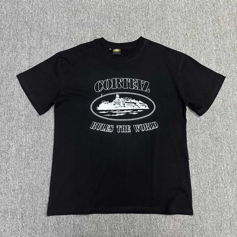 Corteiz Streetwear Graphic Tee Unisex Oversized Cotton T-Shirt Hip Hop Casual Short Sleeve Top
