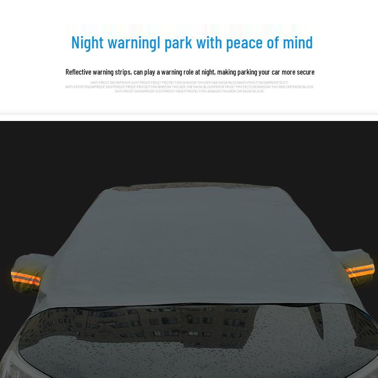 

Universal Winter Windshield Frost & Sun Shield Car Cover PEVA Snow Shield for Sedan/SUV серый
