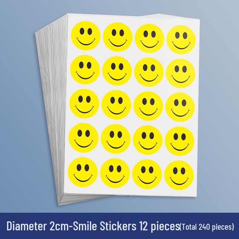 Yellow Star Reward Stickers for Kids - Smiley Face for Self-Discipline & Praise In Elementary School