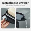 Self Adhesive Soap Storage Rack 1/2 Layer Soap Drain Box Wall-mounted Soap Dish  Kitchen