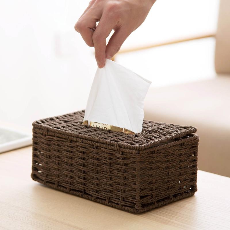 Rattan Napkin Box Retro Napkin Paper Type Napkin Container Cover