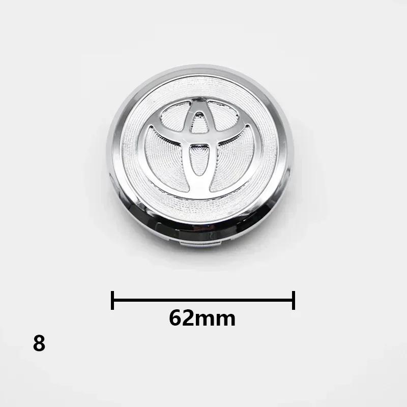 4pcs 57mm/62mm Car Tyre Wheel Center Hub Cap Badge Logo Rim Emblem For Toyota Corolla Camry Yaris CHR Rav4 Auris Verso Avalon