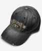 DOFFJASON Vintage Washed Denim Ball Cap Black