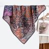 Chinese Style Peony Velvet Square Scarf 91 Women's Spring and Autumn Silk Scarf Shawl Two-color Different-faced Scarf Mother Gift