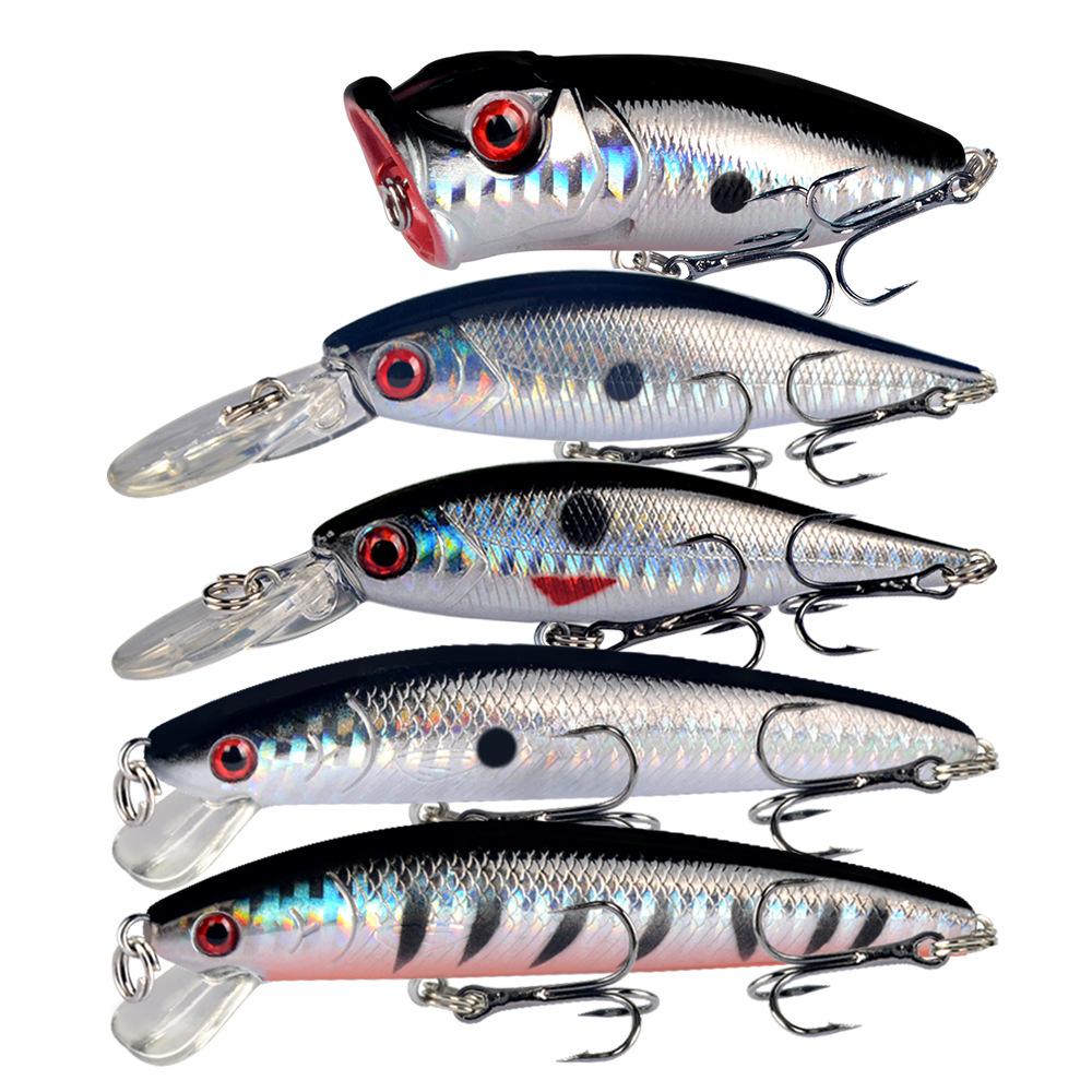 

5Minnow set of artificial lures, bionic bait, suitable for both freshwater and saltwater fishing A