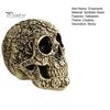 Collectible Art for Secret Rooms Creative Skull Flowers Sculpture, Human Head Skeleton Statue, Halloween Ornaments Home Decor Decor, Prop Indoor
