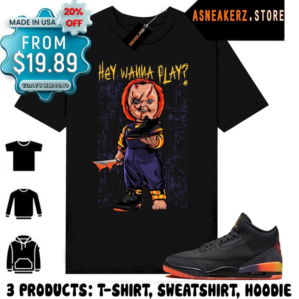 Tee Shirt Matching AJ 3 J Balvin Rio To Match Sneaker Sneakerhead Chucky T-Shirt Unisex T-Shirt XXL
