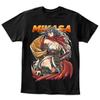 Mikasa Anime Attack On Titan Printed T Shirt Men's and Women's T Shirt Men's Top Sports T Shirt 2026 Summer New Tee Streetwear