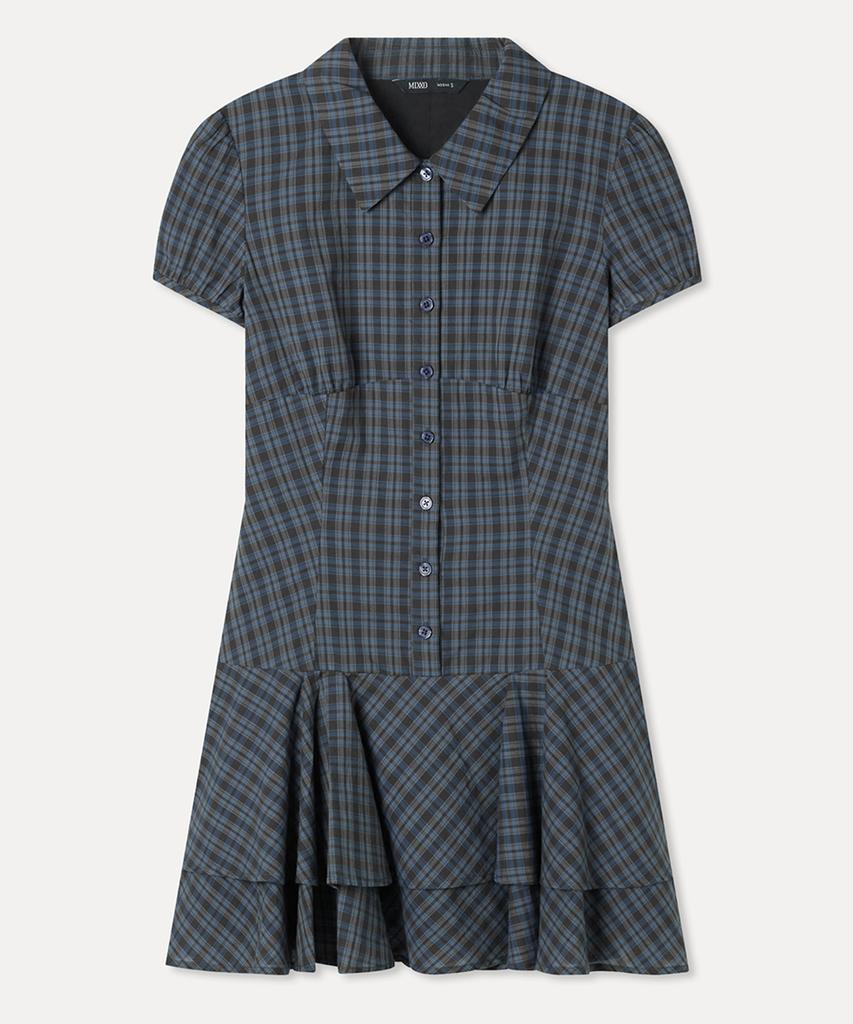 MIXXO Check Shirt Dress_Miwowg609G