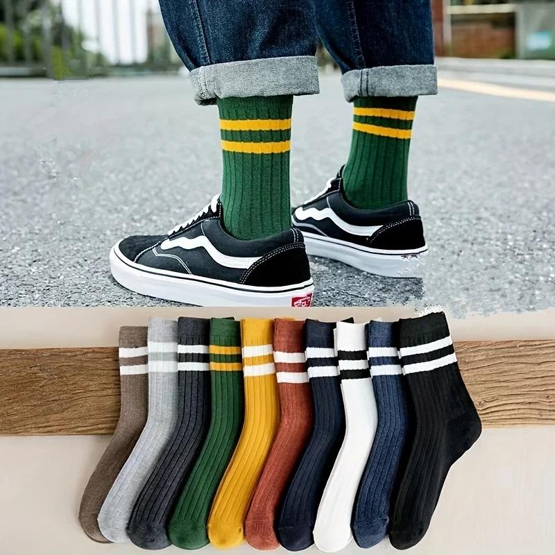 

Random 5 Pairs of Men s Socks, Autumn and Winter Vintage Fun Fashion Athletic Socks, Casual Comfortable Sports Trend Socks One Size