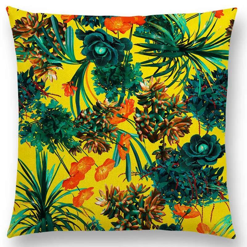 Latest Gorgeous Death Beautiful Skull Floral Garden Colorful Flower God Meaning of Life Cushion Cover Car Sofa Throw Pillow Case