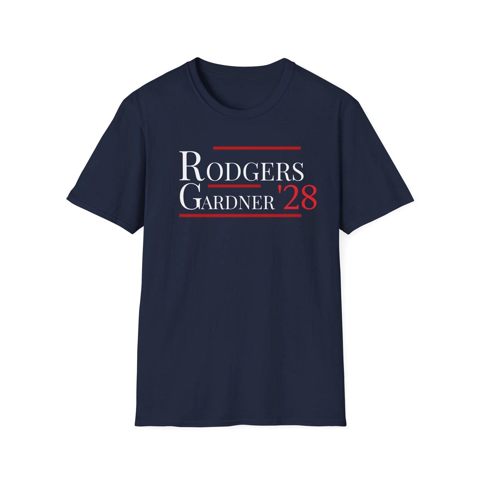 

Rodgers / Gardner 2028 Election Funny Football Fan Softstyle T-Shirt - Navy 2XL