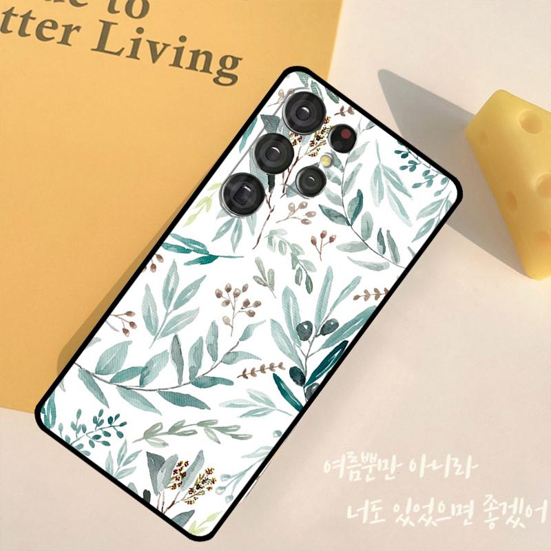 Eucalyptus Lavender Phone Case For Samsung Galaxy S25 S24 Ultra S9 S10 S20 S22 S21 Plus S23 FE Back Cover Shell