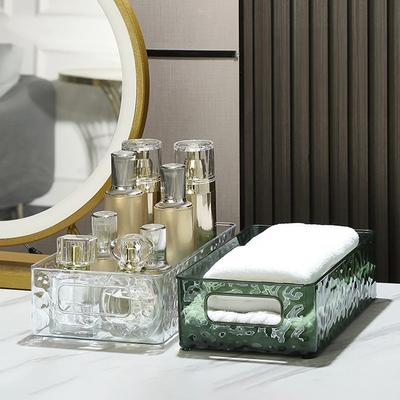 Luxuriöser Desktop Kosmetik Aufbewahrungsorganizer Badezimmer Stapelbare Schublade Acryl Make-up Aufbewahrungsbox für Kleinigkeiten Snack Spielzeug Organizer