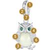 Charms Glowing Owl Fluo Pr 925 Pendant Bead Owl Wisdom
