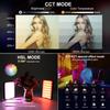 Rechargeable LED RGB Camera Video Light Full Color 2500K-9000K Dimmable Light for Portrait Product Photography Shooting