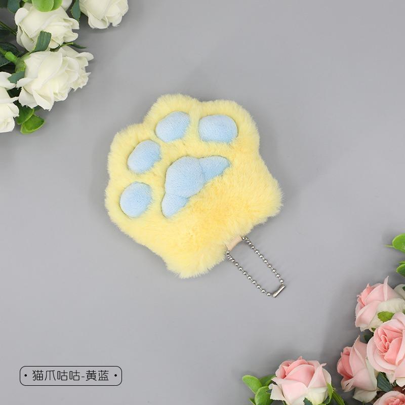 

Handmade Accessories Cute Plush Mobile Phone Chain Cat Paw Pendant Keychain Cat Paw Doll Accessories