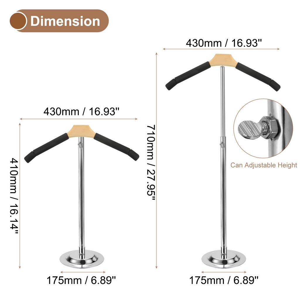 Uxcell Shirt Display Set of 2 Stainless Steel Adjustable Shoulder Flexible Portable Rack for and Coat Retail Stand, - Stand, T-Shirt Clothing,