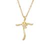 Gold Cross Pendant Necklace - Non-Fading, Light Luxury Style, Christmas Gift, In Stock