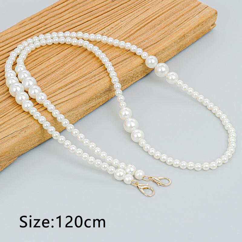 1 buc perlă poșetă curea metalică mâner scurt înlocuire geantă lanț curea perlă geantă de mână lanț pentru poșetă geantă accesorii DIY