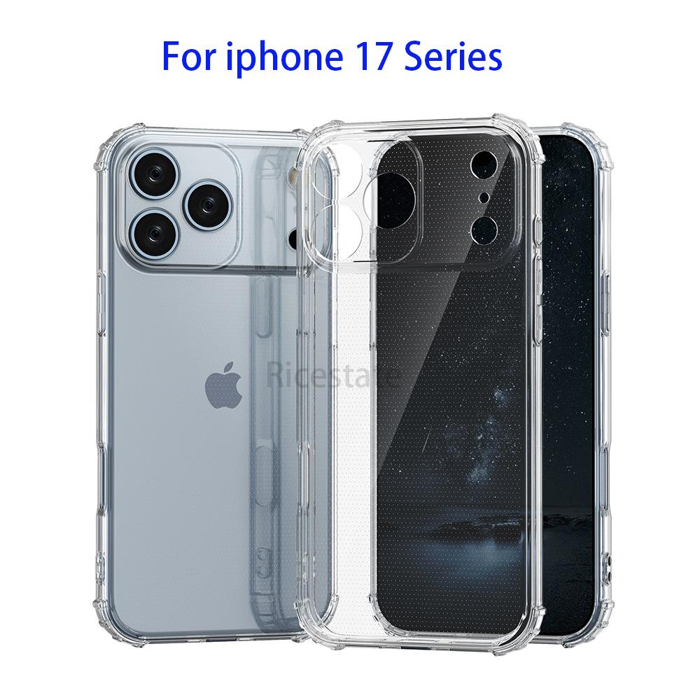 For iPhone 17 Pro Max Case For iPhone 17 Pro Cover Luxury Shockproof Soft TPU Phone Back Case For iPhone17 Air Clear Cover
