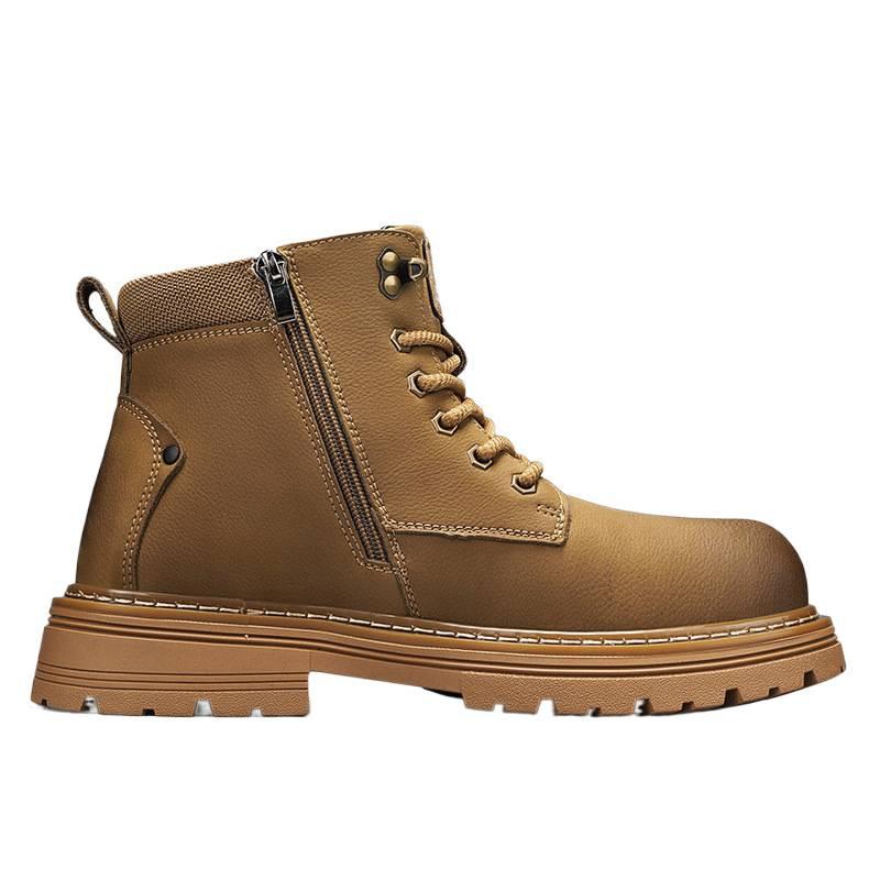 Mens Soft Elastic Winter Warm Winter Cold Padded Snow Boots Thick-soled Non-slip Wear-resistant Outdoor Leisure Sports Running Martin Cotton Boots