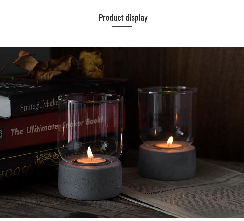 European-Style Aromatherapy Glass Lantern Candle Holder