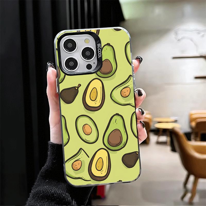 Cartoon Cute Avocado Soft Phone Case for iPhone 15 16 17 Pro Max 17Air 16E 14 Plus 13 12 Mini Shockproof Cover Back Shell
