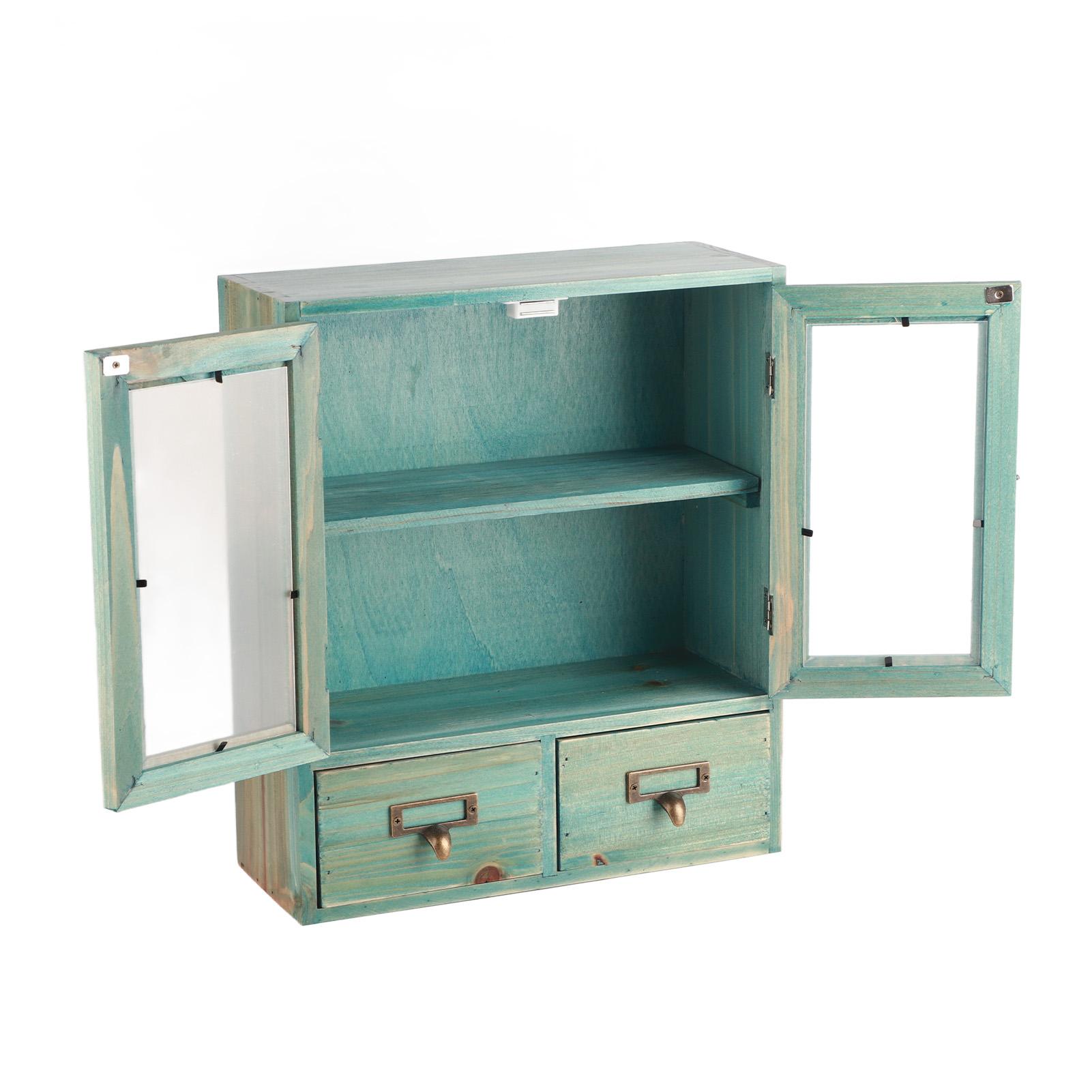 

MultiFunctional Desktop Storage Box with Drawer Wood Cosmetic Storage Container for Home