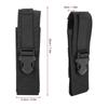 Portable Utility Outdoor Military Tactic Molle Belt Pouch Flashlight Storage Bag(Black)