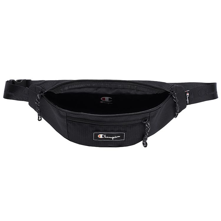 Champion Appliqué Printed Cursive Logo Student Simple Casual Zipper Fabric Waist Bag Unisex Waist Bag Light-Brown U2AACPU37