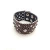 Spicy Girl Pu Leather Bracelet Zinc Zinc Alloy Hip-Hop Bangle Retro Rhinestone Bracelet  Party