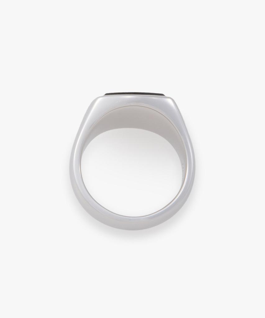 Man On The Boon [Tom Wood] Black Lavikite Cushion Ring_Silver 4716129117