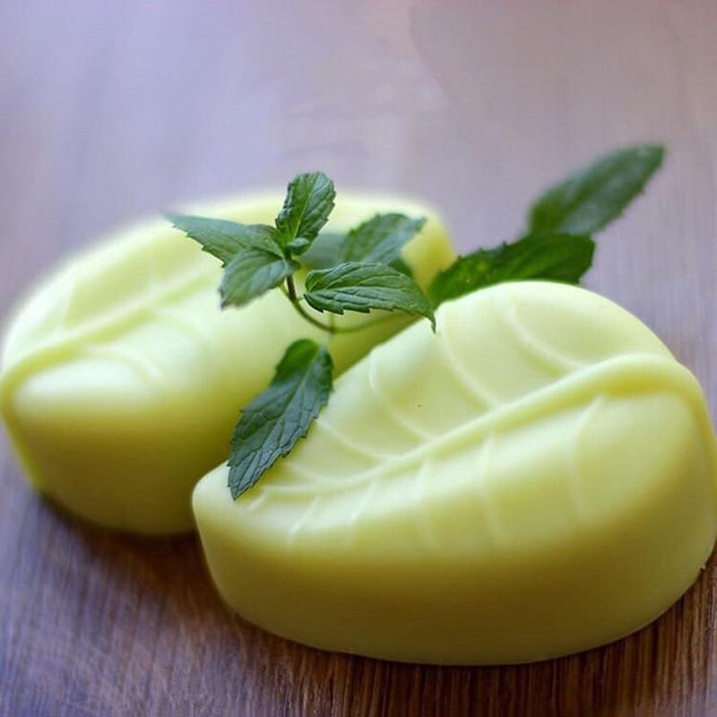 Leaf Shape Silicone Soap Mold 6 Cavities Chocolate Cake Mould Round Handmade Soap Candle Making Molds