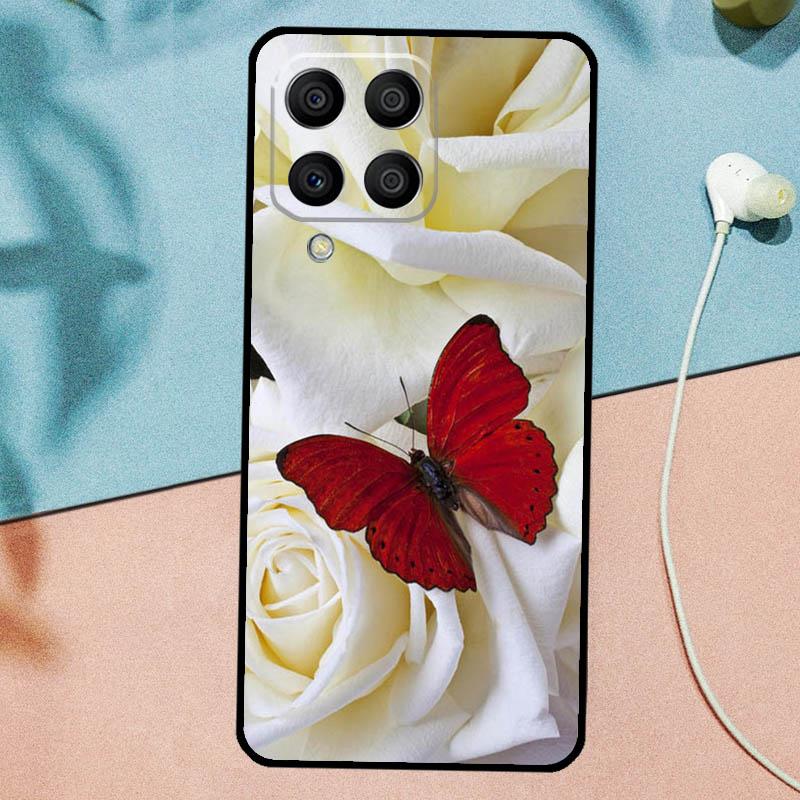 Luxury Blue Butterfly Butterflies For Samsung Galaxy M14 M34 M54 M20 M06 M16 M12 M13 M15 M35 M55 M33 M53 M21 M31 M32 M52 Case