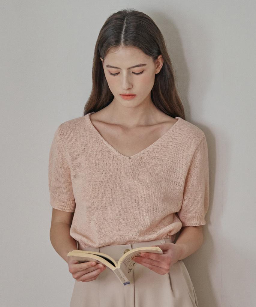 VISITINNEWYORK Basic Two-Way V-Neck Knit (Vb5Skf1)