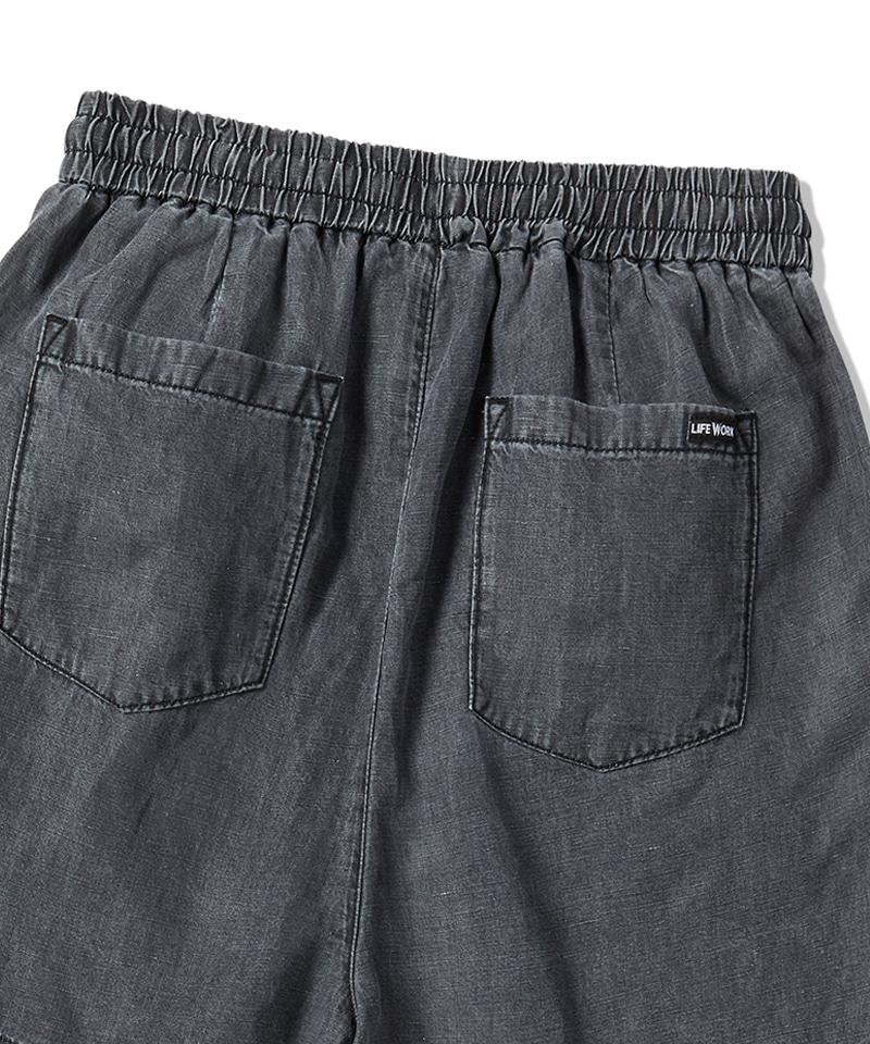 Life Work Women'S Linen Blend Denim Elastic Waist Shorts