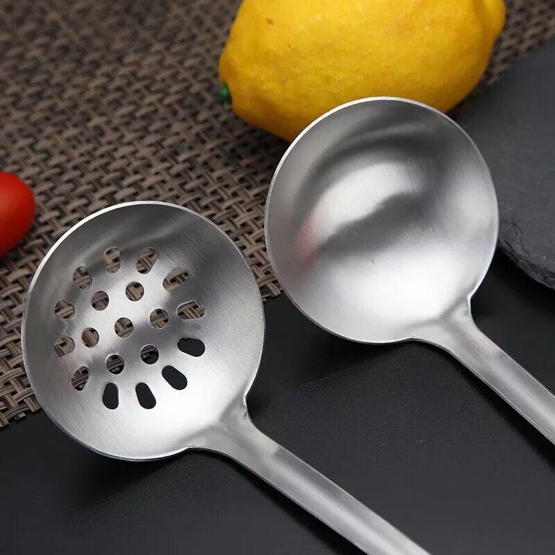 

Ruhan 304 Stainless Steel Long Handle Soup Ladle and Hot Pot Spoon Set