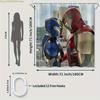 1pz Tenda da Doccia Bagno Marvel Iron Man - Poliestere Impermeabile, 12 Ganci Inclusi, Design Blu & Oro di Iron Man, Perfetta