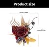 Elegantes staubiges Seidenrosen Ansteckblumen für Herren Set von 5 für Bräutigame und Trauzeugen Hochzeits-Abschlussball-Party-Zubehör