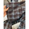 Girl's Plaid Bow Printed Sleeping Pants, Wide Leg Pants, Women's Straight Leg Walking Pants, Loose Casual Outerwear, Yamamoto Pants