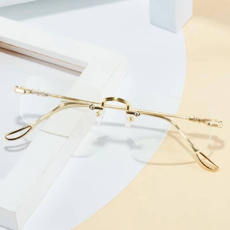 Fashionable Retro Square Unisex Frameless Sunglasses UV Protection Street Style Versatile Slimming Design for Men And Women