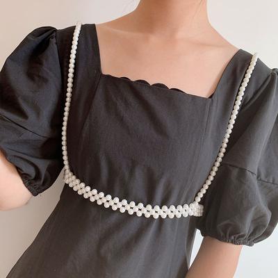 Temperament Elastic Elastic Suspender Strap Belt, Ladies Decorative Suit Dress Pearl Waist Chain Trend
