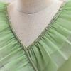 Children's Puffy Tulle V-Neck Princess Dress with Bow Skirt