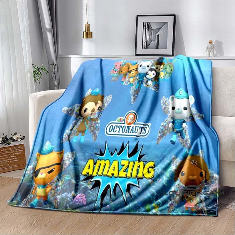 New ModelCute Octonauts Cartoon Children's Blanket Suitable for Family Bedrooms, Beds, Sofas, Travel, Offices, and Other Places