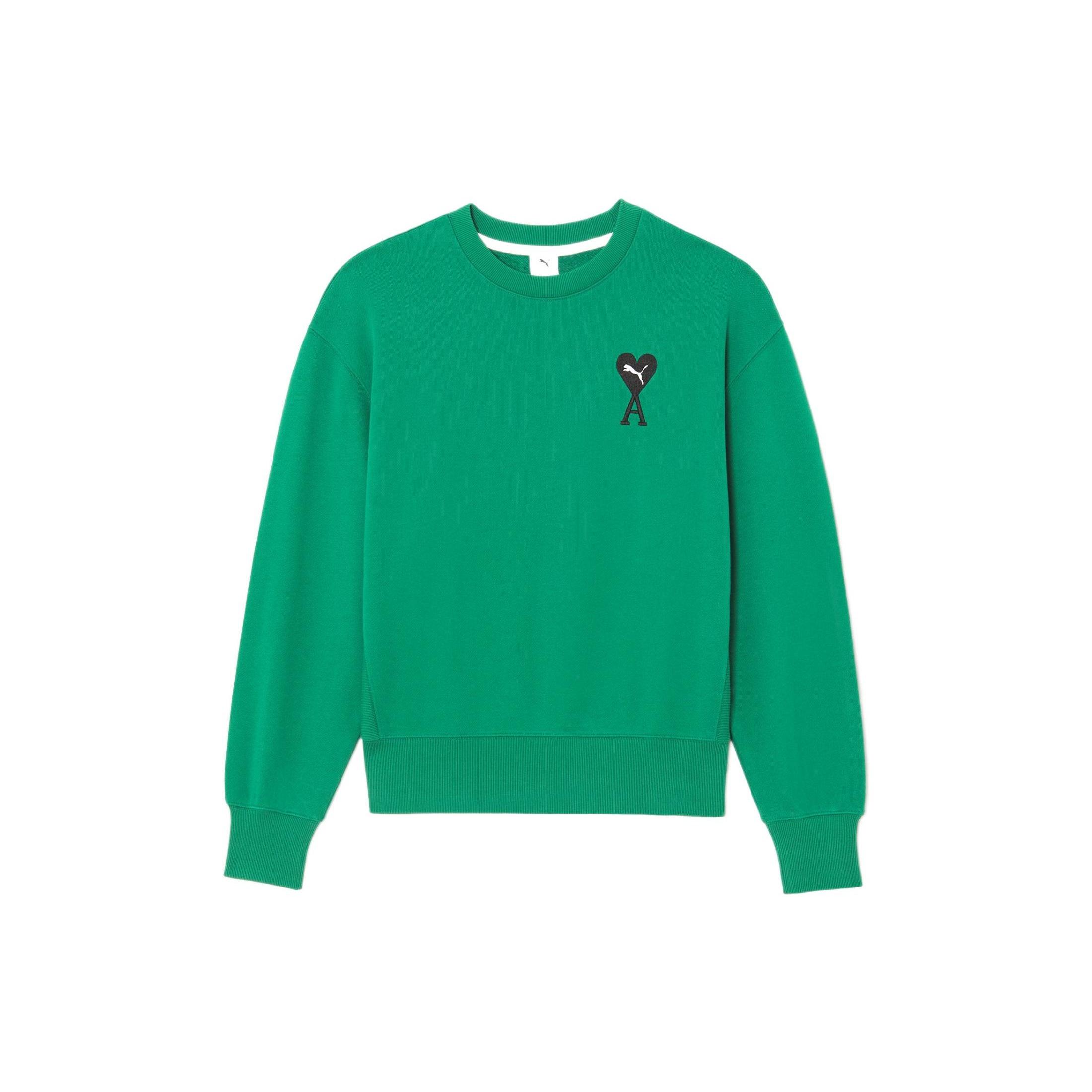 PUMA X Ami Crew Neck Sweatshirt Green Men s 534111-96 XS