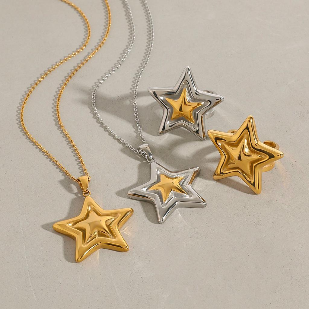 European and American titanium steel necklace jewelry does not fade ring rings stainless steel